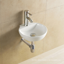 New Design Art Style Wall Hung Ceramic Wash Basin